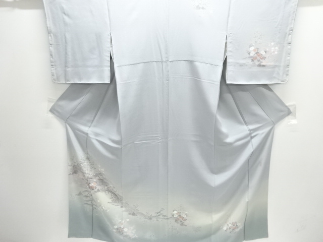 JAPANESE KIMONO / UNUSED HOMONGI / YUZEN / CHAYATSUJI / ARTIST WOK 